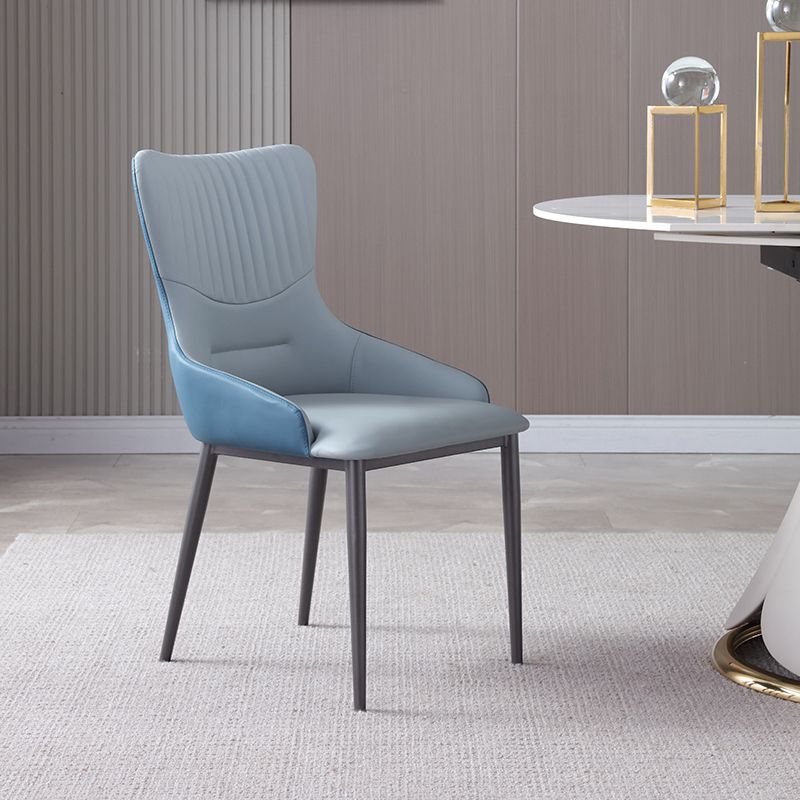 Silla de comedor de metal moderna, silla de comedor tapizada de tela de lino para uso en restaurantes