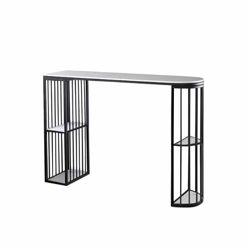 Living Room Glam Counter Height Set 1/2/3 Pieces Marble White Top Bistro Set