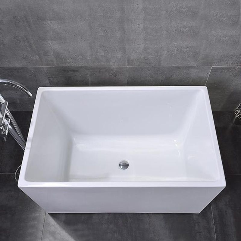 Soaking Acrylic Bathtub Antique Finish Rectangular Back to Wall Bath Tub