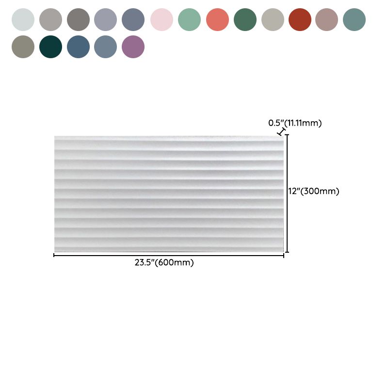 Rectangular Solid Color Tile Modern Straight Edge Matte Wall Tile