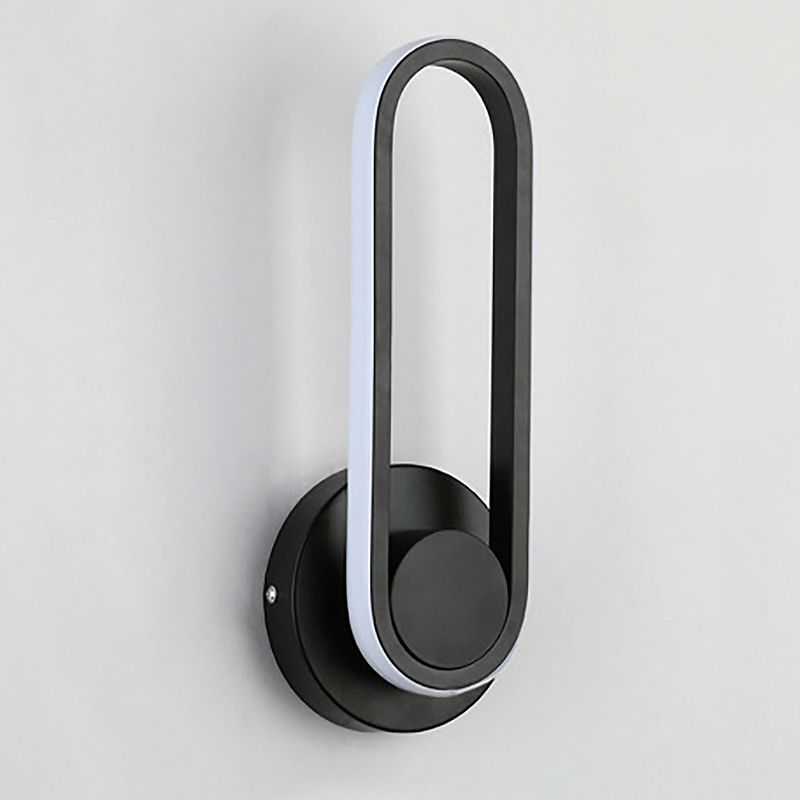 Lámpara de pared rotativa LED oblonga en moderna luz de pared de aluminio de estilo conciso con sombra acrílica