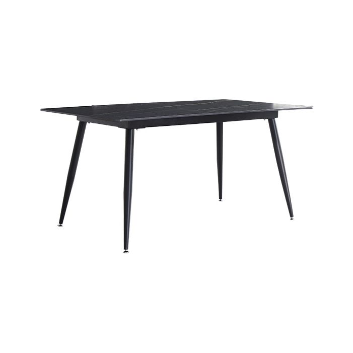 Mesa de piedra sinterizada moderna medieval para mesa rectangular de restaurantes con 4 patas
