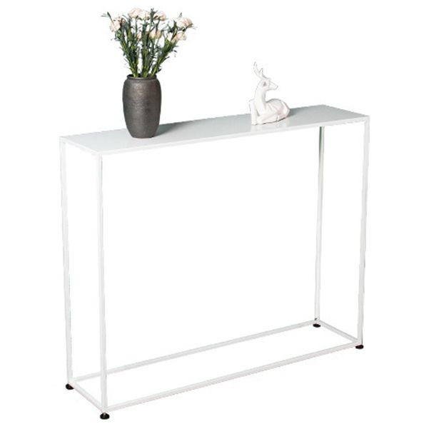 Iron Modern Console Table 1-shelf Rectangle Accent Table for Hall