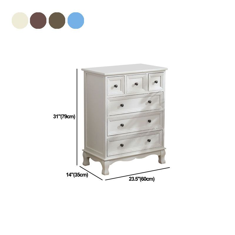 American Traditional Style Wooden Storage Chest Dresser Bedroom Storage Chest