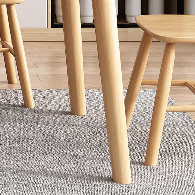 Rubberwood Solid Wood Dining Table Simplicity Dining Table with 4 Legs