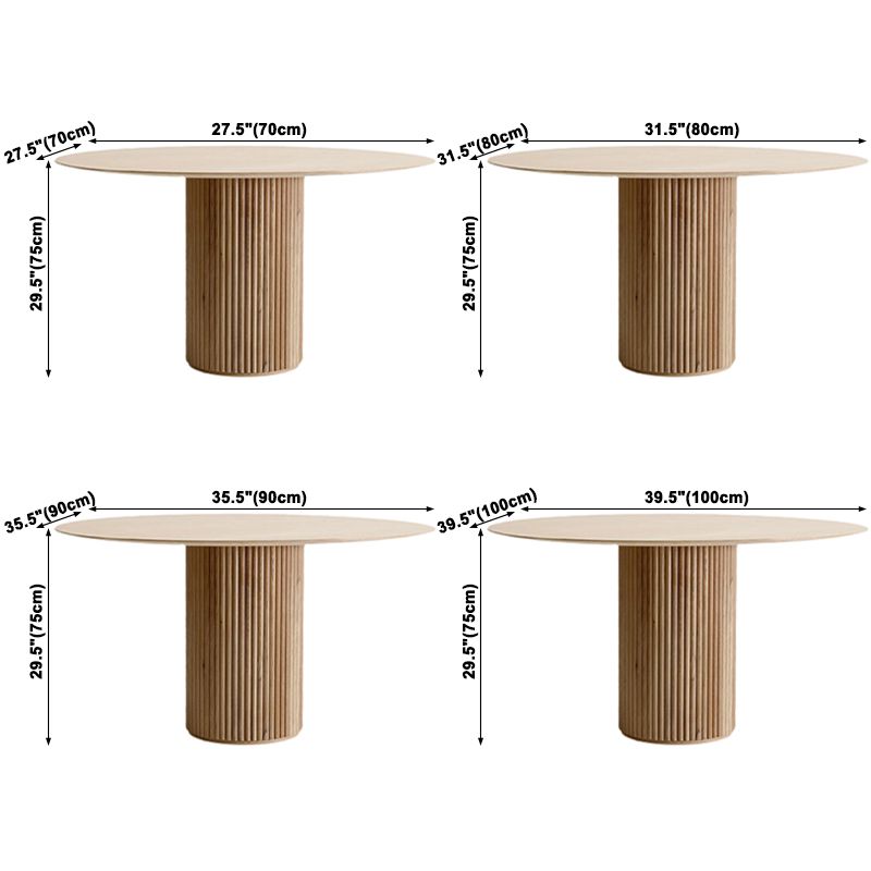 Simplicity Round Dining Site Table Pine Solid Wood Dining Room Home Furniture
