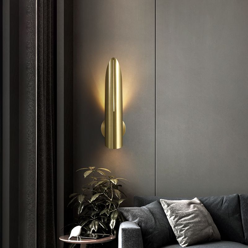 Nordic Style Wall Light Geometric 1 Light Wall Sconce with Brass for Bedroom