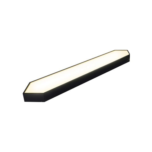 Metal Strip Flush Mount Lighting Contemporary Led White/Black/Silver Flush Lamp in White/Warm/Natural Light, 4"/8" Wide