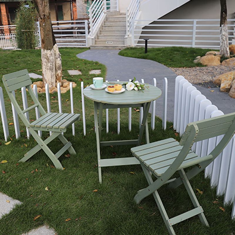 Contemporary Outdoor Chair Folding Solid Wood Open Back Dining Chair