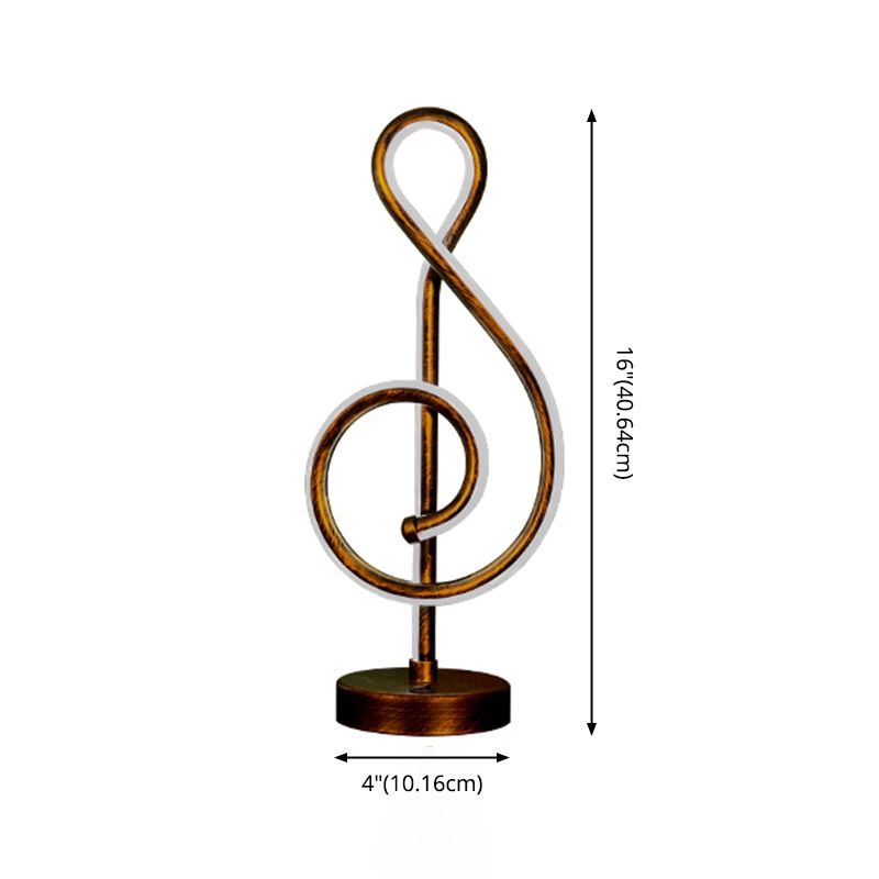 Bronze Finish Linear Table Light Simplicity Metal LED Night Lamp for Bar Club