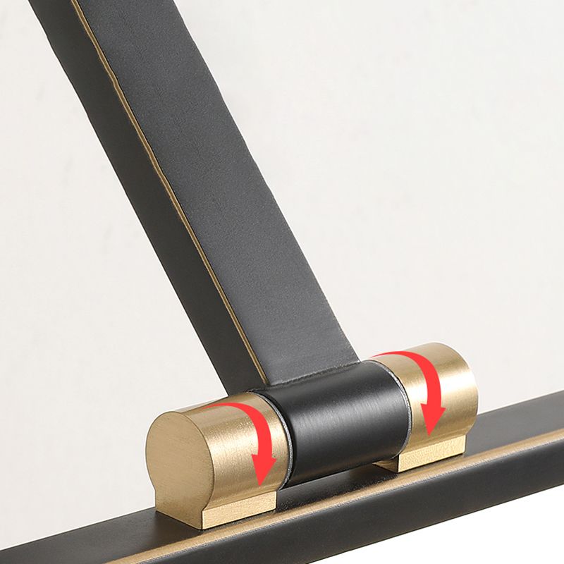 Brass Straight Mirror Light Modern Style Single Light Wall Lamp for Bathroom