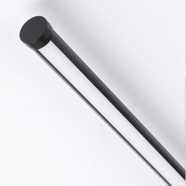 Moderner Stil Minimalistischer Streifen Schatten Wandleuchte Metal 2 Leichte Leuchten in Schwarz für Schlafzimmer