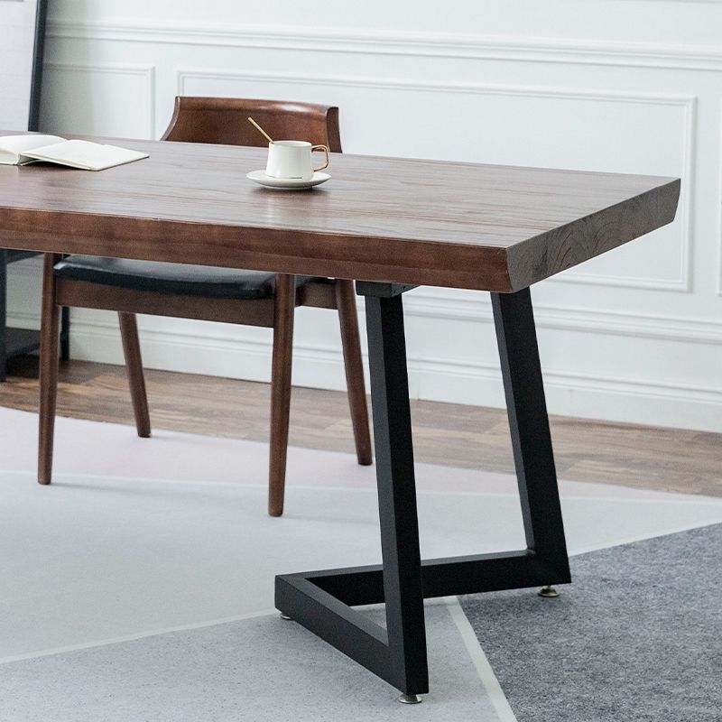 1/2/3/4 Pcs Metal Industrial Dining Set with Pine Wood Top Table Dinette Set