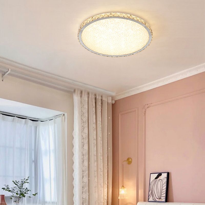 Lámpara de techo empotrada LED, iluminación nórdica empotrada con pantalla de cristal para dormitorio
