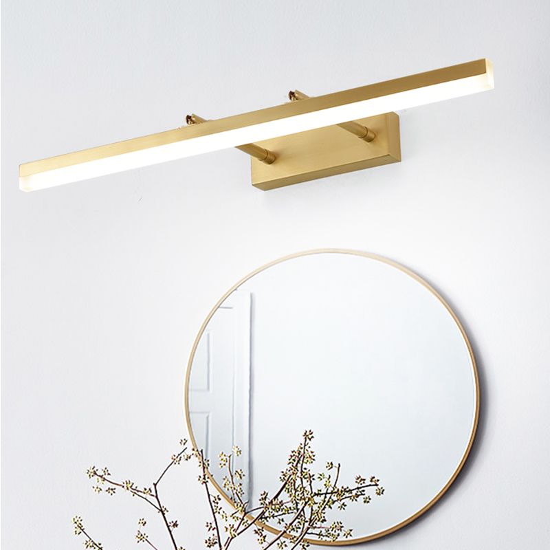 Modern Minimalist Minimalist Acrilico per vanità montate in rame Acrilico 1 Light Wall Light Freedurs