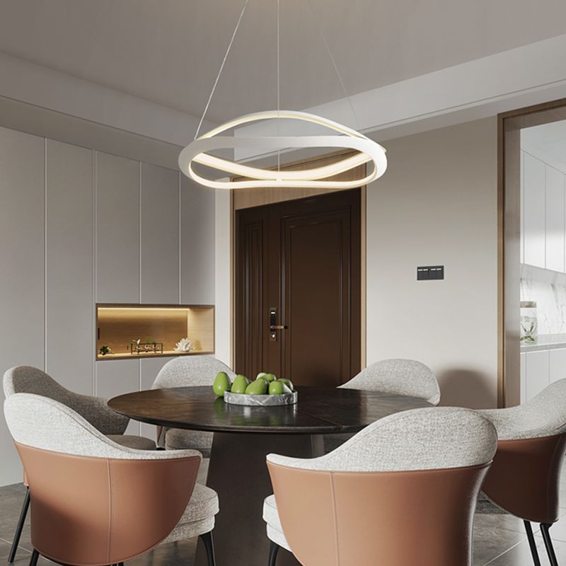 Spiral Shade Metal Kroonluchter Lichten Moderne 2-lichte kroonluchter verlichtingsarmaturen