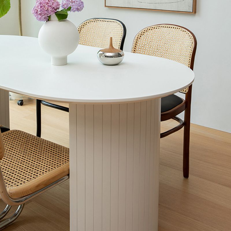 Mesa de comedor ovalado de madera de pino mesa ovalada de madera para comedor para comedor