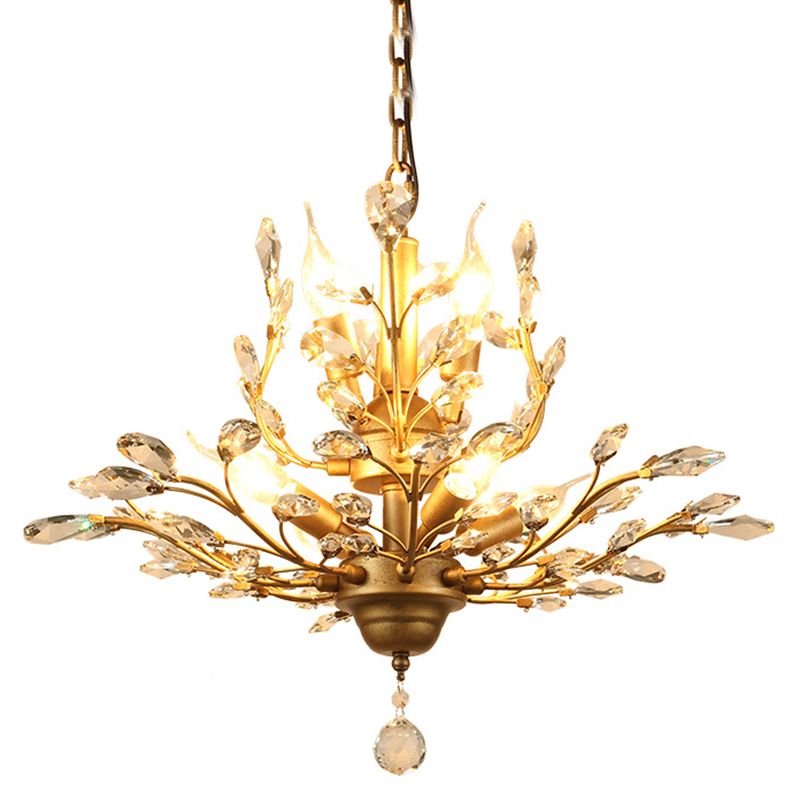 2-TIERS BRANCHES CRISTAL PENDANT LIGHT VINTAGE STYLE RUSTIQUE Grand lustre pour salle à manger
