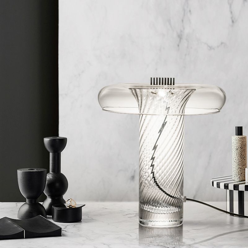 Lampe de table en verre en verre transparent transparent Light Night Creative 1-Light Night Room