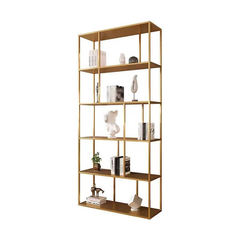 Modern Style Metal Bookshelf Open Shelf Bookcase for Study Room