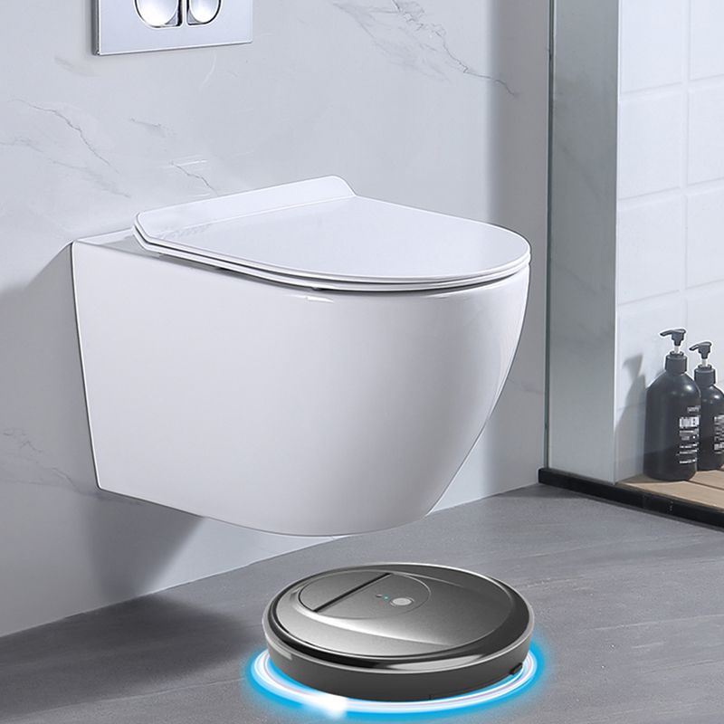 Modern Wall Hung Toilet Bowl 1-Piece Urine Toilet with Seat for Washroom