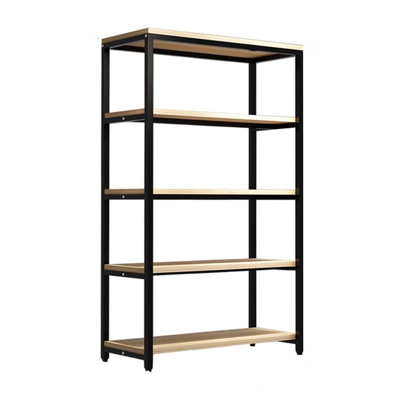 Metal Etagere Bookcase Industrial Open Back Book Shelf with Shelves for Office and Home