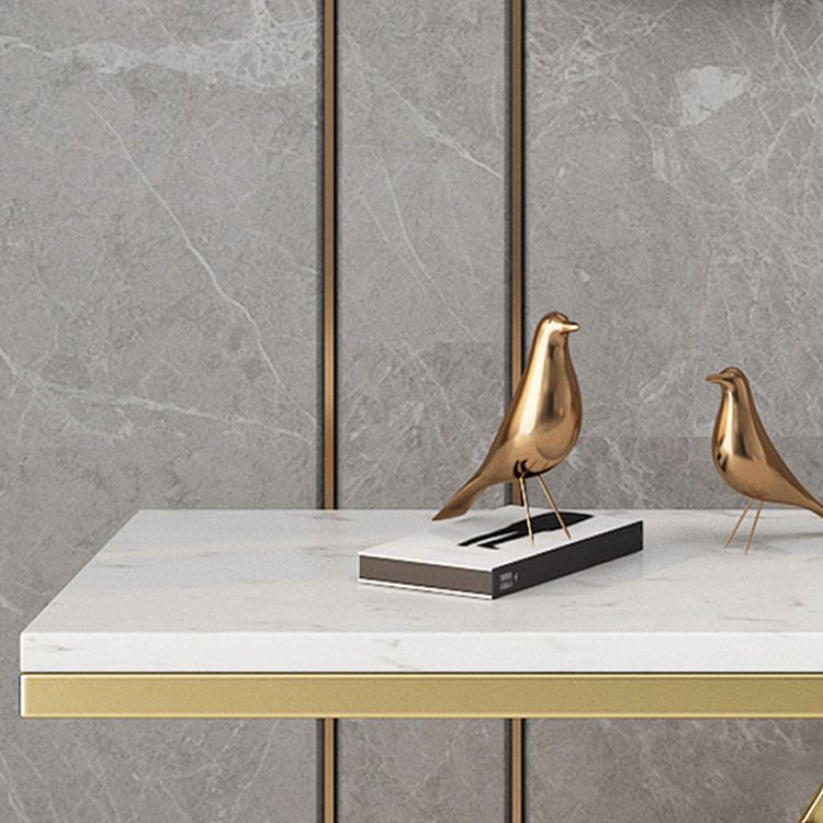 Modern Console Accent Table Antique Finish Console Sofa Table in Marble