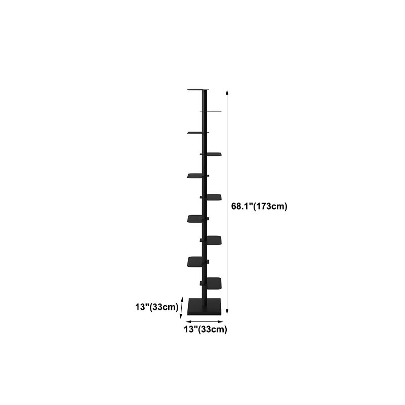 Metal Bookcase Contemporary Style Bookshelf for Home and Office