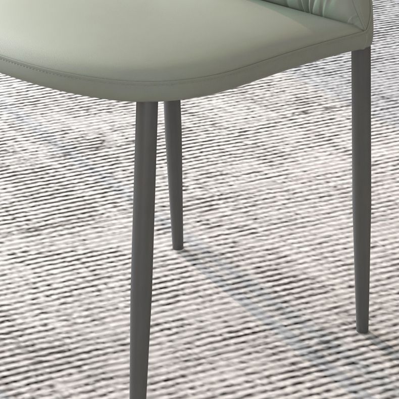 Contemporary Metal Dining Room Chairs PU Leather Dining Chairs for Home Use