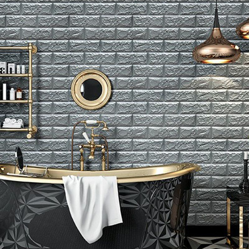 Industrial Wall Plank 3D Print Bedroom Living Room Wall Panels Set of 10
