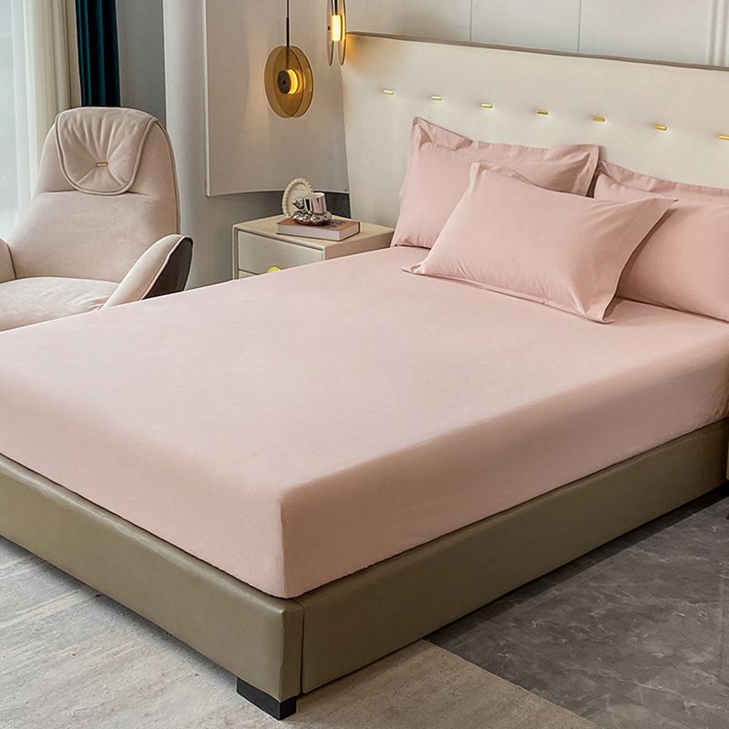 Modern Soild Fitted Sheet Cotton Elegand Bed Sheet Set for Bedroom