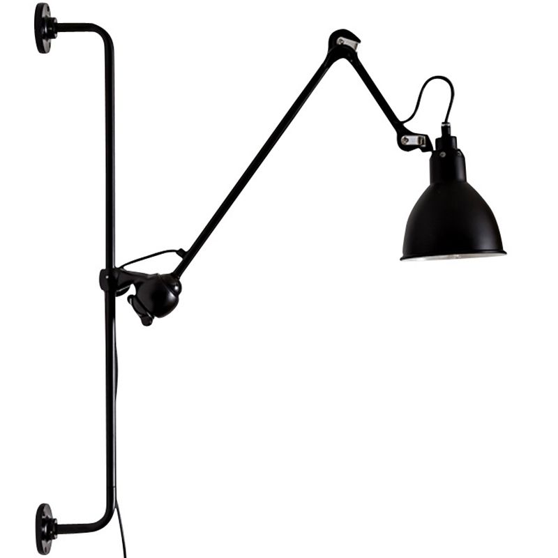 Modern Metal Wall Sconce Linear Shape Reading Wall Light with Aluminum Shade for Bedroom