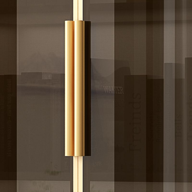 Glam Standard Book Shelf Engineered Wood Bookcase with Doors