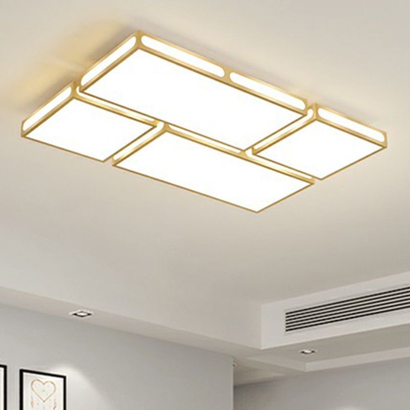 Gold Geprüft LED Flushmount Lighting Einfachheit Acryl-Deckenbündige Licht für Wohnzimmer