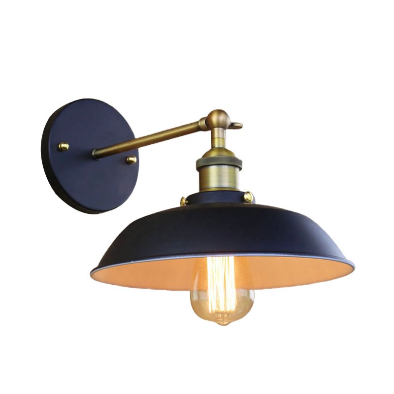 Rotatable Scheune Metallwandbeleuchtung Industriestil Schwarz 1 Lampenlager -Leuchtstoffbeleuchtung