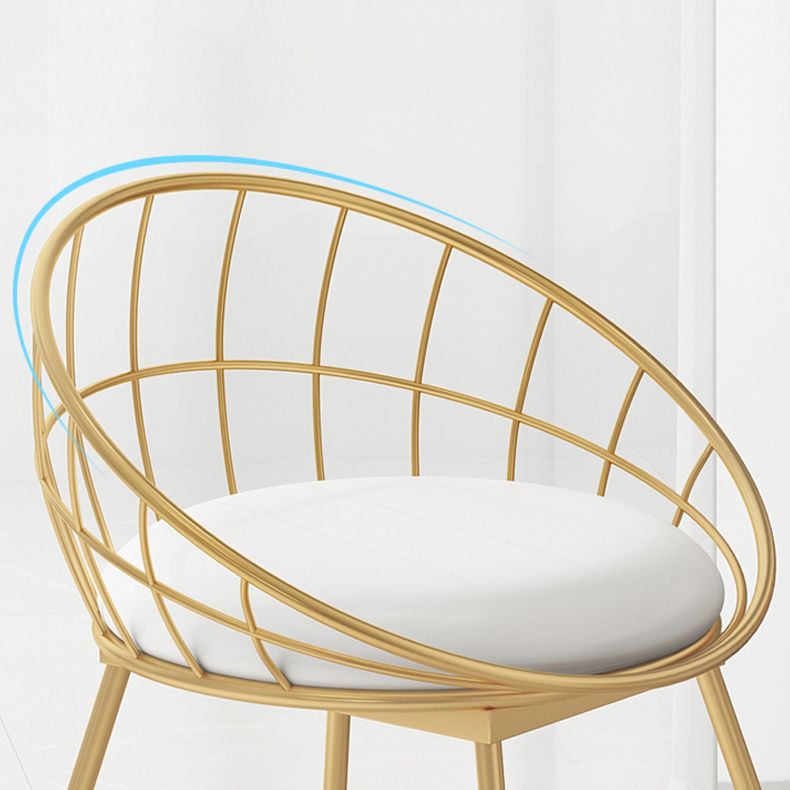 Fabric Dining Chair Scandinavian Open Back Armless Dining Chairs