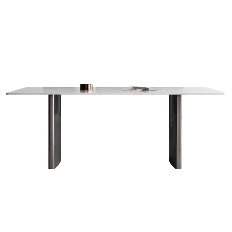 Modern Dining Table Set 1/4/6/7 Pieces with Metal Base Kitchen Furniture Set