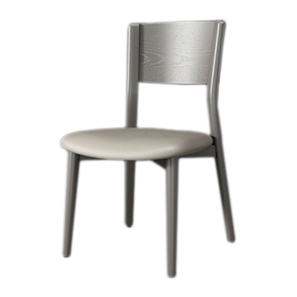 Contemporary Wood Dining Armless Chairs Open Back Dining Side Chair for Restaurant Use