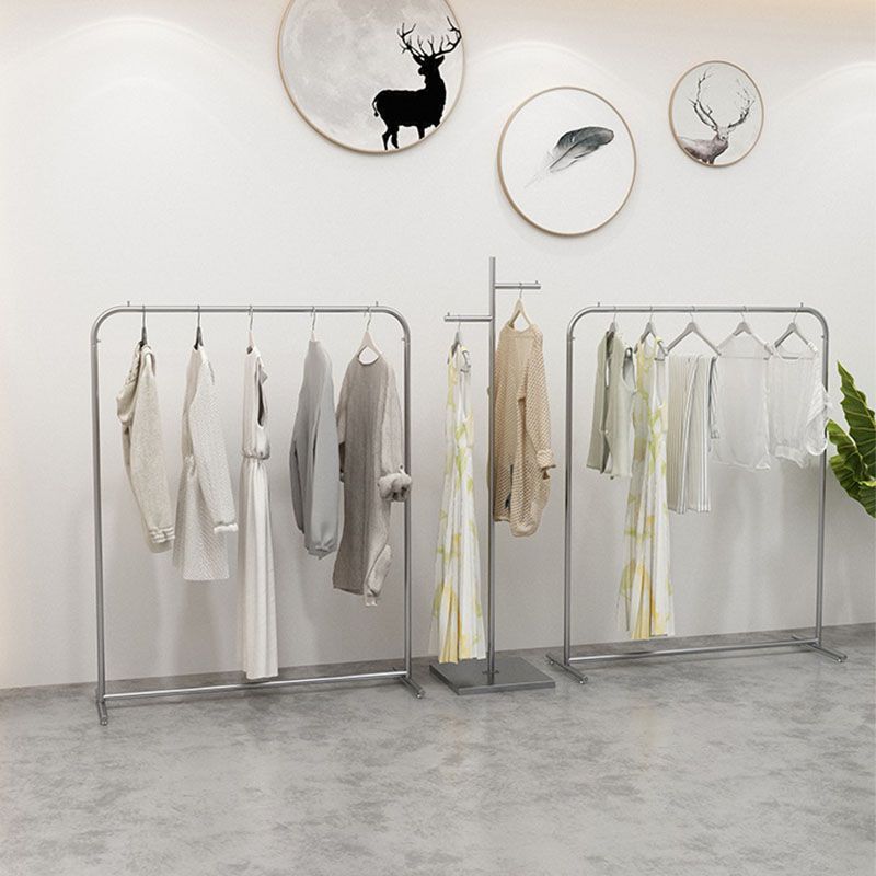 Glam Style Entry Hall Tree Metal Standing Coat Hanger for Living Room