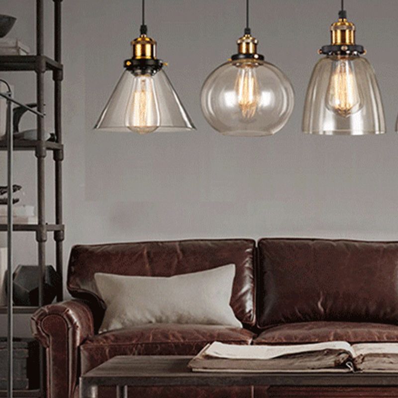 Luce a sospensione a sospensione in stile industriale a singola luce luce appesa