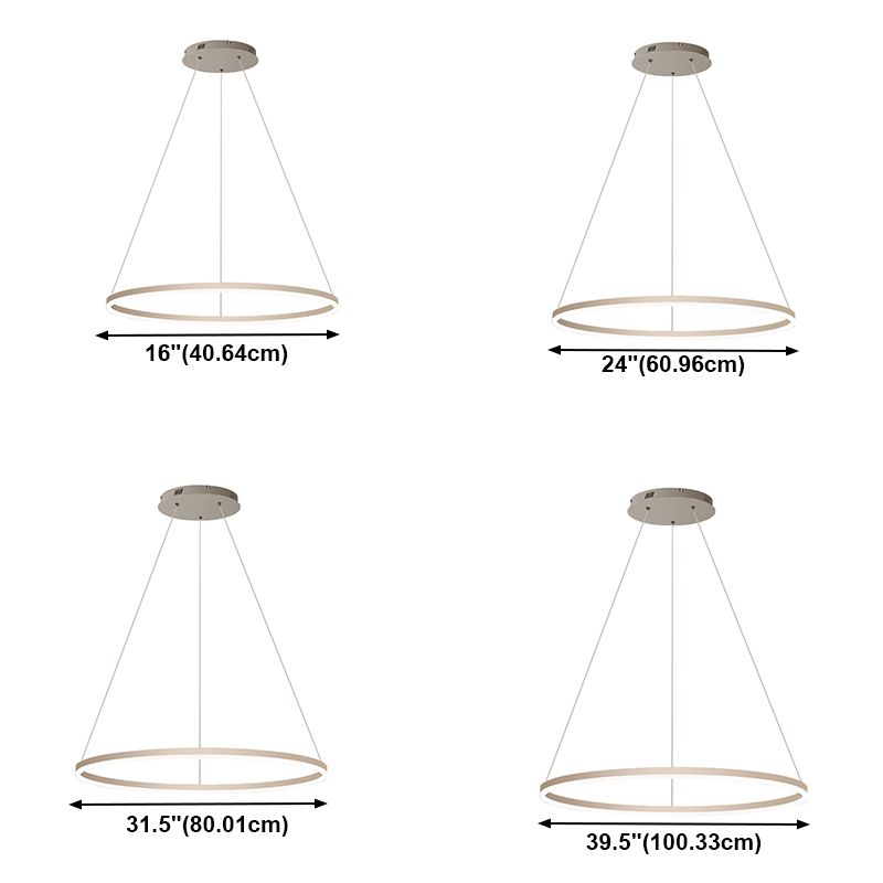 Wheel Shape Chandelier Light Modern Metal 1 Light Chandelier Lighting Fixture in White