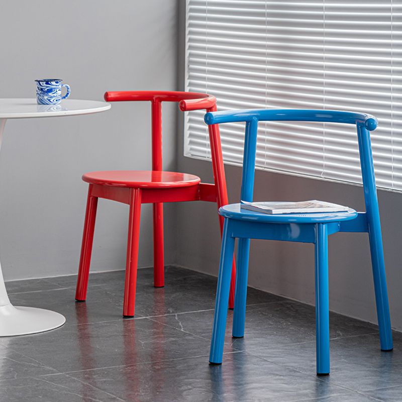 Sillas contemporáneas que cenan las sillas laterales abiertas sin brazos con las piernas del metal para la cocina