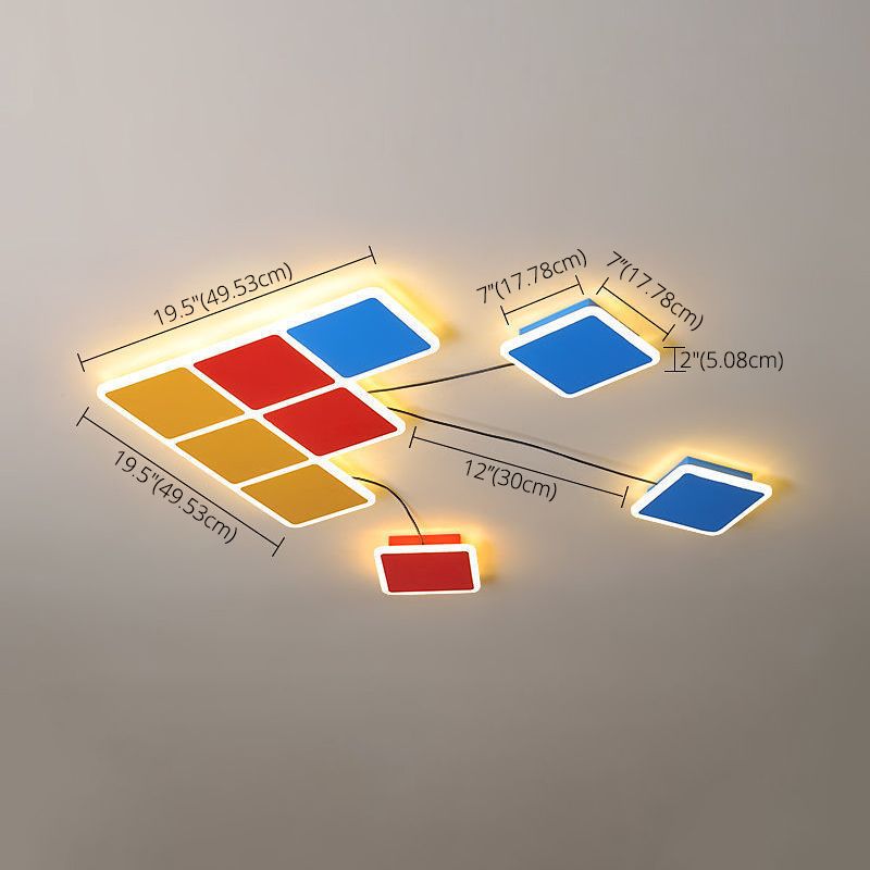 Novelty Cartoon Flush Mount LED Light Kids Style Metal Bedroom Ceiling Light Fixture