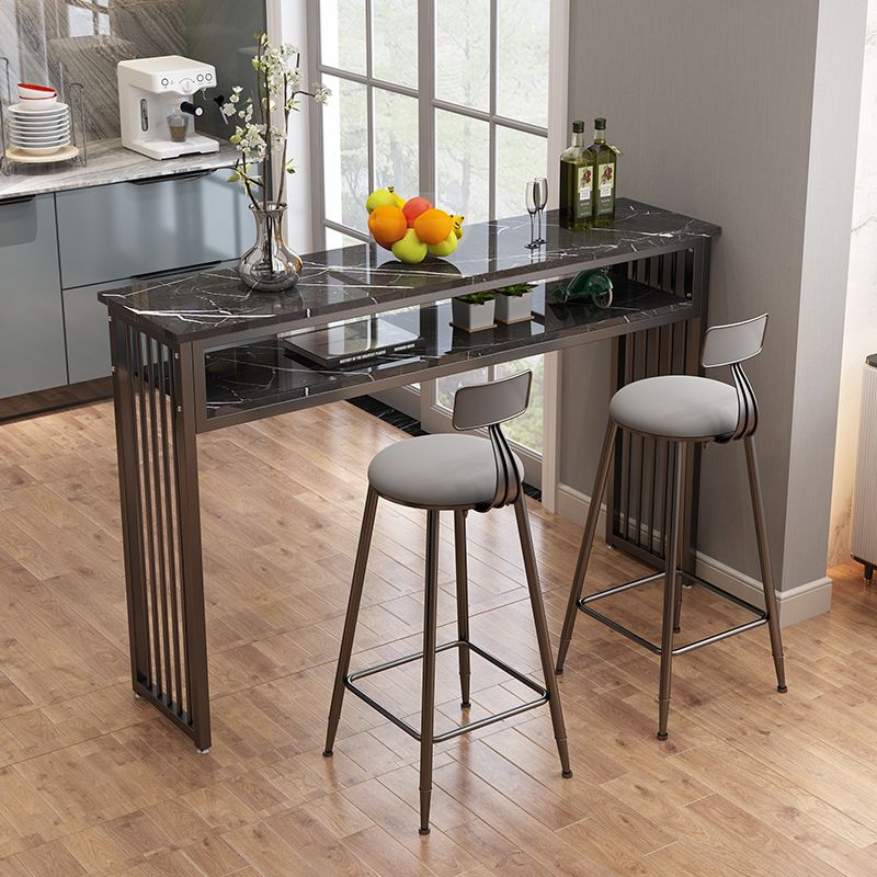 Modern Style Wood Bar Stool Table Rectangle Bar Table for Cafe