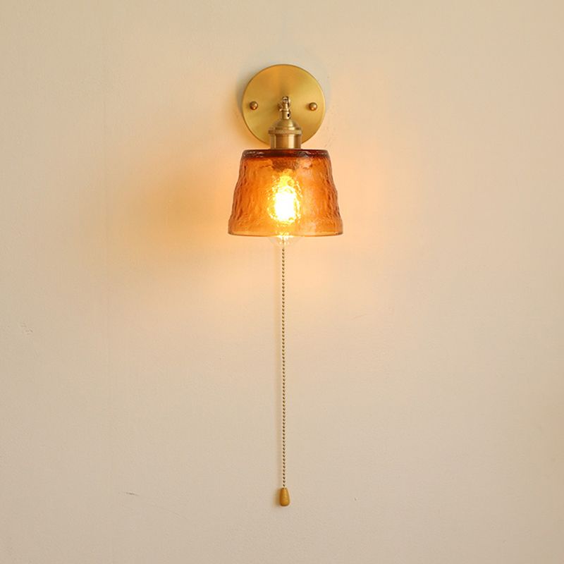 Glass Cylinder Wall Sconces Industrial Style 1 Light Wall Mounted Lamps