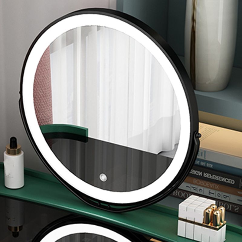 Contemporary 16.5" H Makeup Counter Bedroom Glass Make-up Vanity with Drawer