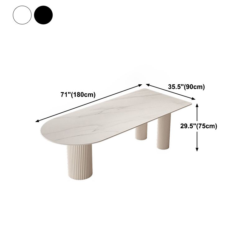 Freeform Sintered Stone Dining Table Modern Furniture with Tripod Base