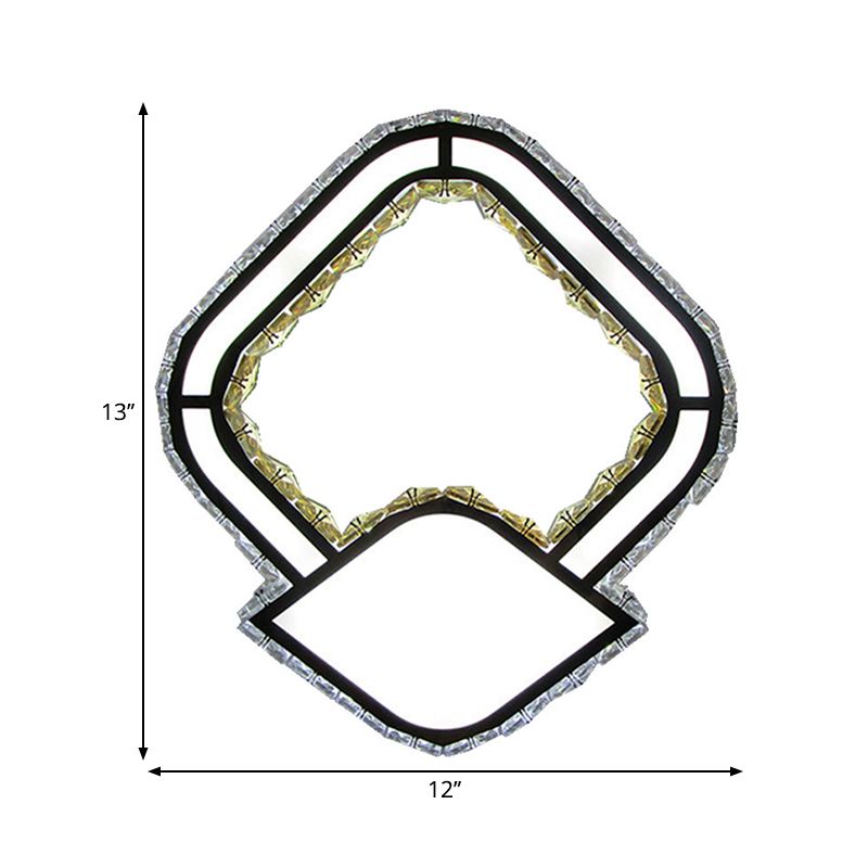 Petal Wall Lighting Ideas Modernist Cut Crystal LED White Wall Mount Lamp in Warm/White Light