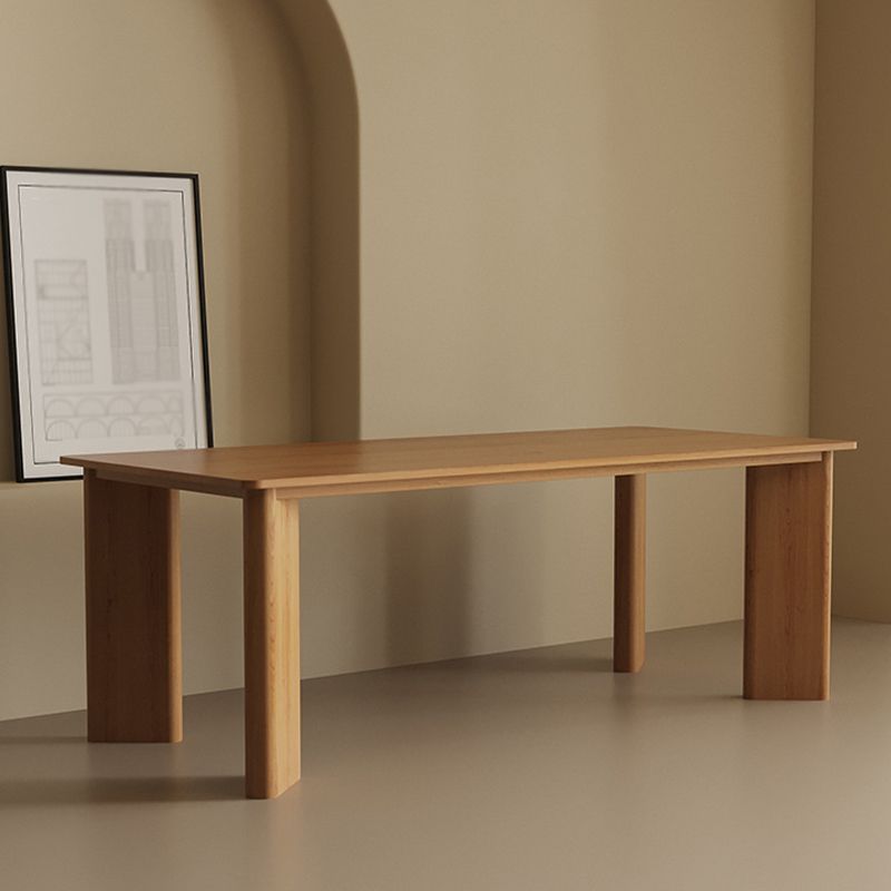 Modern Simple Solid Wood Table for Restaurant Rectangle Table with 4 Legs