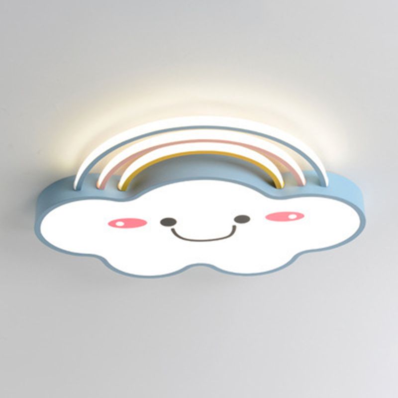 Acryl-Wolke-LED-Deckenleuchte im kreativen Stil für Kinder aus Schmiedeeisen, Unterputzmontage für Innenräume